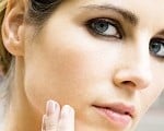 close-up of woman's face