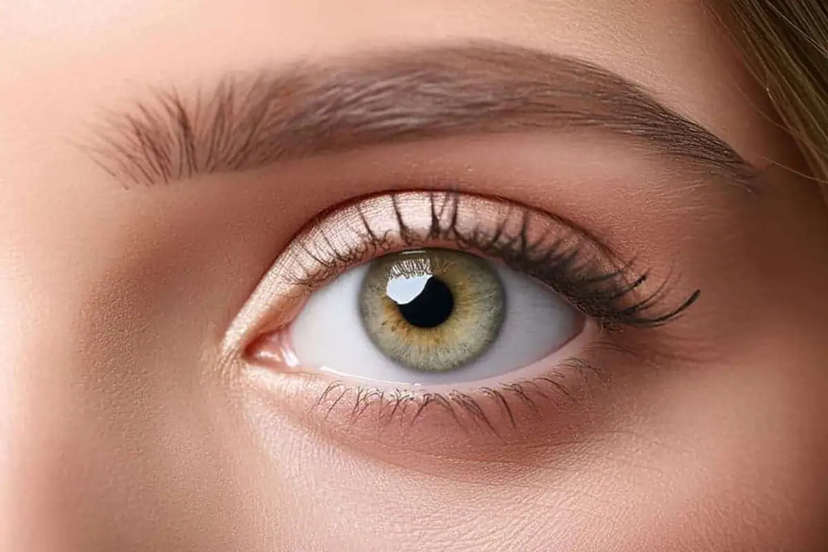 Woman's eye with very few lines around it.